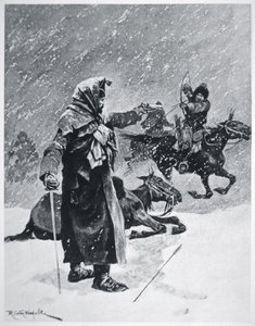 Arcieri cosacchi turco-bashkir tormentano la ritirata dell