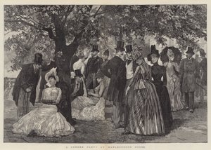 Una festa in giardino a Marlborough House da Richard Caton Woodville junior