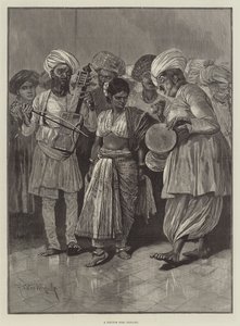 Una ragazza Nautch che danza