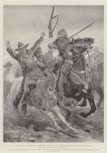 Un incidente a Elandslaagte, un caporale veterinario dei 5th Lancers infilza due Boeri con un solo colpo
