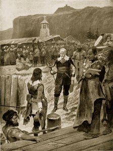 Il primo passo della Gran Bretagna in Quebec, illustrazione da 