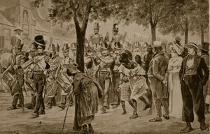 Le forze britanniche che marciano verso Città del Capo, 1814, illustrazione da 