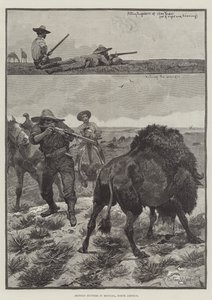 Cacciatori di bufali in Montana, Nord America