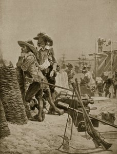 Costruzione del primo Forte a Madras, 1640, illustrazione da 