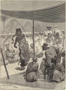 Danza davanti al Re dei Sofas in Africa occidentale da Richard Caton Woodville junior