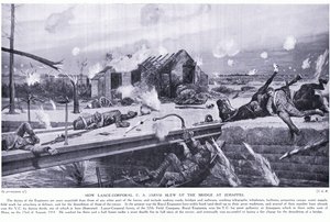 Come il caporale Lance C A Jarvis fece saltare un ponte a Jemappes vicino a Mons e vinse la VC, agosto 1914