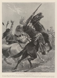 Nelle fauci della morte, esecuzione di tre ribelli Sioux da Richard Caton Woodville junior
