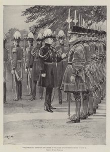 Re Edoardo VII ispeziona gli Yeomen of the Guard a Marlborough House il 25 giugno da Richard Caton Woodville junior