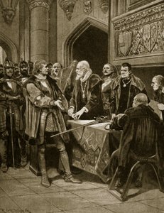 Lord Thomas Fitzgerald getta la sua spada, illustrazione da 