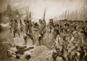 La battaglia di Blenheim: Assalto al villaggio, illustrazione da 