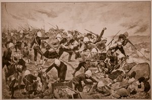La battaglia di Majuba Hill da Richard Caton Woodville junior