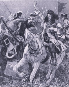 La battaglia di Malplaquet, 11 settembre 1709, illustrazione da British Battles on Land and Sea, 1915 da Richard Caton Woodville junior
