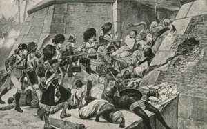 Le truppe britanniche assaltano Seringapatan, la capitale del sultano Tippu da Richard Caton Woodville junior