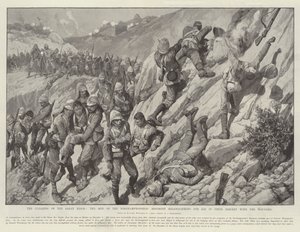 La Pulizia del Saran Ridge, gli Uomini del Reggimento del Northamptonshire che Eliografano per Aiuto nella Discesa con i Feriti da Richard Caton Woodville junior