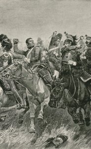 La carica galante degli Scots Greys alla battaglia di Waterloo da Richard Caton Woodville junior