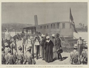 Il Sirdar, Generale di Brigata Sir Herbert Kitchener, ad Assuan, in Occasione di una Recente Ispezione del 10º Reggimento Sudanese