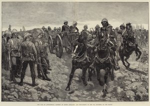 La guerra in Afghanistan, batteria di artiglieria a cavallo e distaccamento del 66° reggimento in marcia da Richard Caton Woodville junior