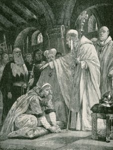 La prostrazione di Harold, figlio di Godwin da Richard Caton Woodville junior