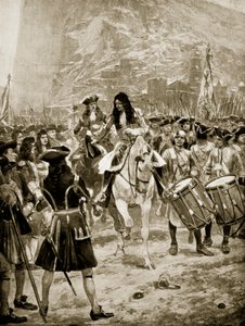 La resa di Gibilterra agli inglesi, 24 luglio 1704, illustrazione da 