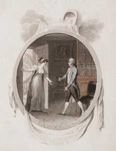 Miss Darnford porta a Mr B la notizia della nascita di un figlio, Lett. 18, illustrazione per un