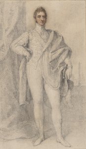 Ritratto di George, 5º duca di Marlborough, con Blenheim in lontananza da Richard Cosway