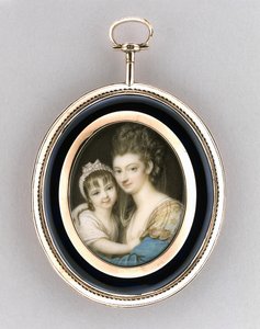 Ritratto di una Madre e Figlia, c.1765-70 da Richard Cosway