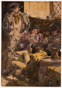 Schizzo per illustrare le passioni - Ubriachezza, 1854 da Richard Dadd