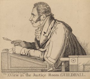 Sir Matthew Wood; Una vista nella Sala della Giustizia, Guildhall
