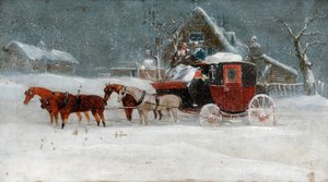 Carrozza nella tempesta invernale II da Richard Dodd Widdas