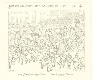 1849, Un Giorno di Ricevimento, St James Street da Richard Doyle