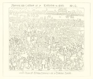 1849, Una Vista di Epsom Downs nel Giorno del Derby da Richard Doyle