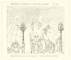 1849, La Corte Suprema del Regno, I Lord che ascoltano gli Appelli da Richard Doyle