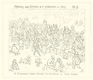 1849, Il mondo alla moda che fa esercizio a Hyde Park da Richard Doyle