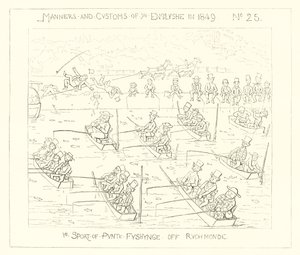 1849, Lo sport della pesca con il punt a Richmond da Richard Doyle