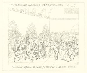 1849, Westminster Hall, La cerimonia di apertura del termine da Richard Doyle