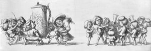 Bande che suonano per i visitatori della Grande Esposizione, 1851 da Richard Doyle