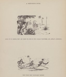 Pagina da Il Tour Americano dei Signori Brown, Jones e Robinson (incisione) da Richard Doyle
