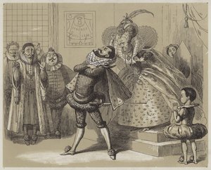 Scena drammatica tra la regina Elisabetta e il suo favorito Essex