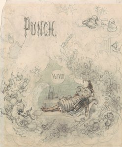 Pagina del titolo per Punch, vol. VIII da Richard Doyle