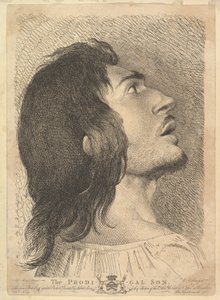Testa in profilo del figlio prodigo