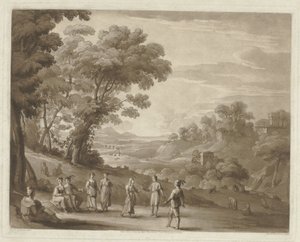 Paesaggio con figure danzanti da Richard Earlom