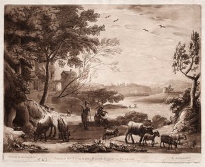 Liber Veritatis: No. 42, Paesaggio fluviale con pastore e pastorella