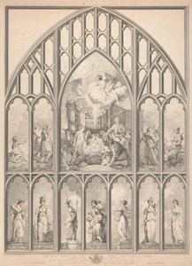 La finestra ovest della cappella, New College Oxford da Richard Earlom