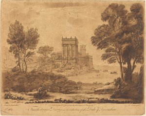 Paesaggio n. 162 da "Liber Veritatis" da Richard Earlom after Claude Lorrain