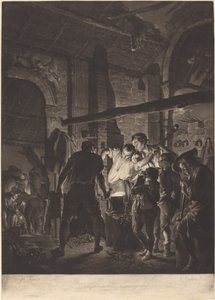 La bottega del fabbro da Richard Earlom after Joseph Wright