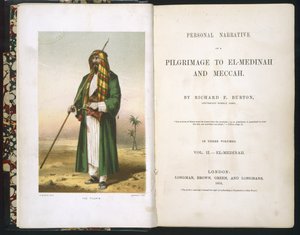Titelblatt zu Richard F. Burton, "Bericht über meine Pilgerfahrt nach Medina und Mekka", Band II., 1855 da Richard Francis Burton