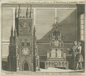 Lichfield - Orologio da Altare Musicale: incisione