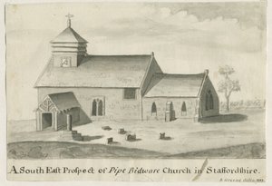 Chiesa di Pipe Ridware: dipinto a seppia