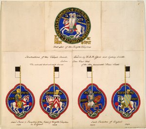 Sigilli dei Cavalieri Templari del 1180, 1203, 1224, 1234, 1845