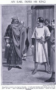 Un conte sfida il suo re. Il conte di Norfolk e il re Enrico, c.1950 da Richard Henry Brock